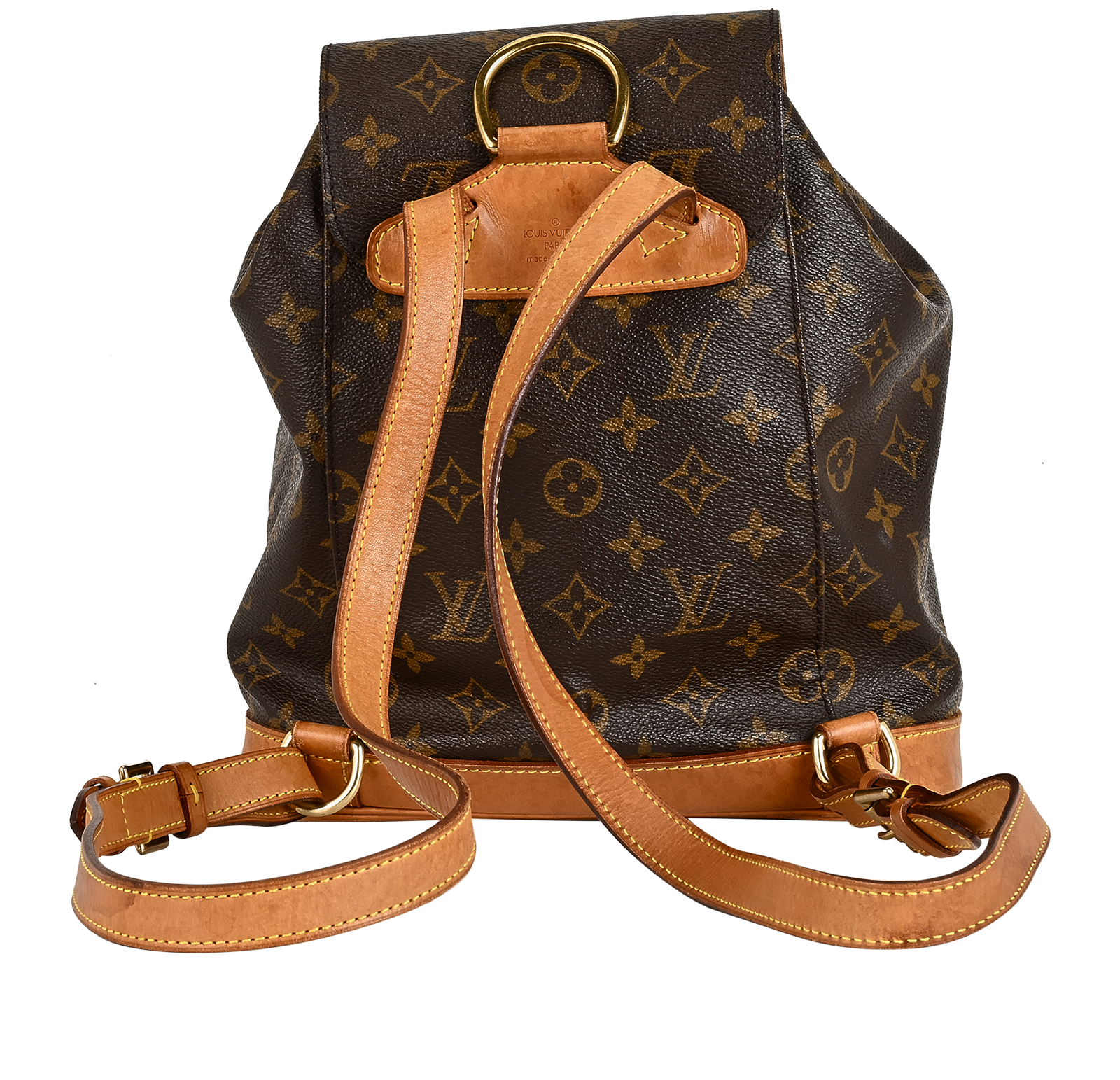 Vintage Montsouris Backpack, &pound;850, Handbags, Brown/Tan, Canvas, Back view